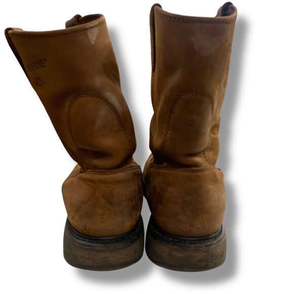 Wolverine Mens Brown Leather Work Boots Size 12 Durable Boot Sturdy Rubber Sole - Picture 4 of 9